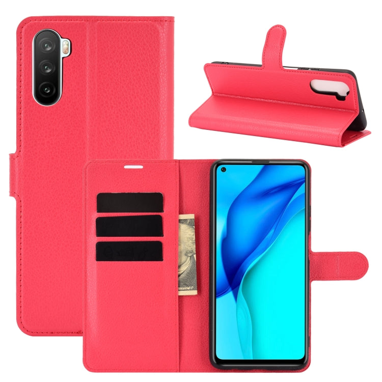 For Huawei Mate 40 lite/Mai Mang 9 Litchi Texture Horizontal Flip Protective Case with Holder & Card Slots & Wallet