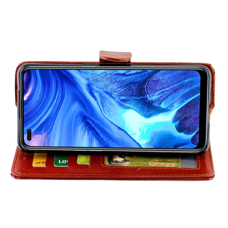 For OPPO Reno4(4G) Crazy Horse Texture Leather Horizontal Flip Protective Case with Holder & Card Slots & Wallet & Photo Frame