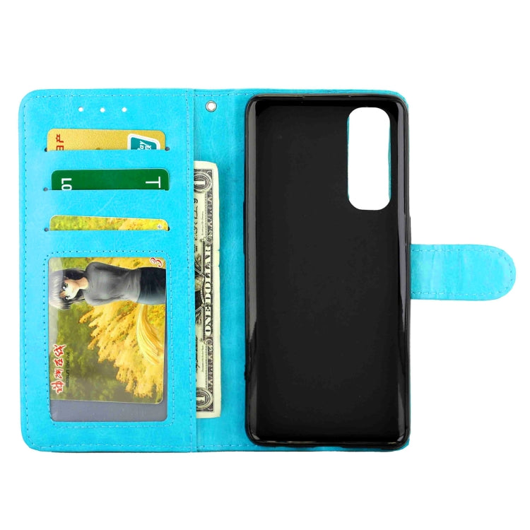 For OPPO Reno4 Pro(4G) Crazy Horse Texture Leather Horizontal Flip Protective Case with Holder & Card Slots & Wallet & Photo Frame