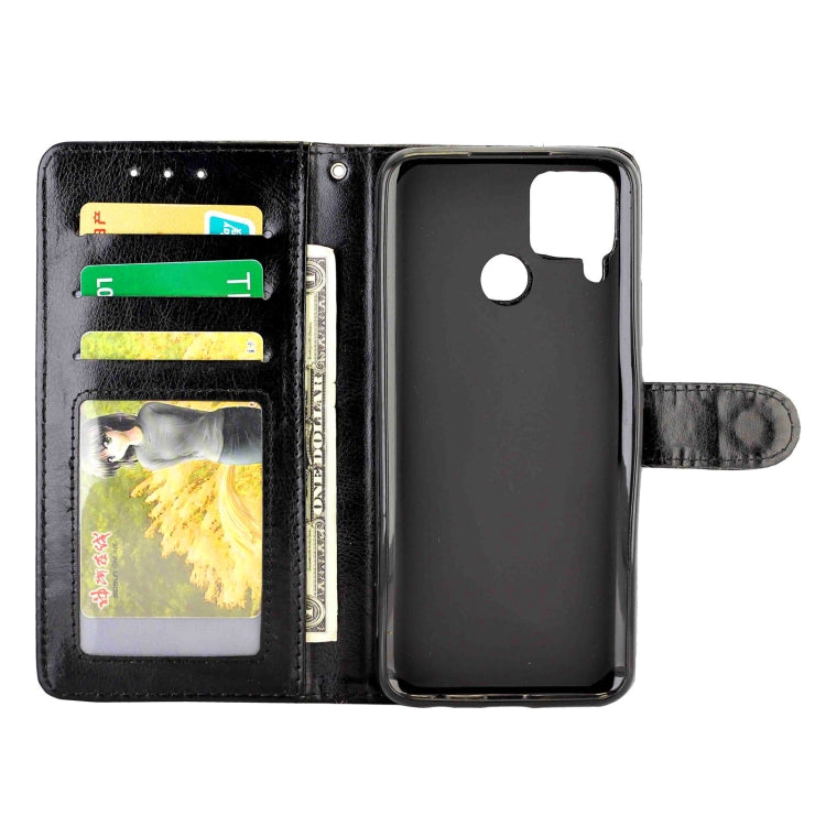 For OPPO Realme C12/C15 Crazy Horse Texture Leather Horizontal Flip Protective Case with Holder & Card Slots & Wallet & Photo Frame
