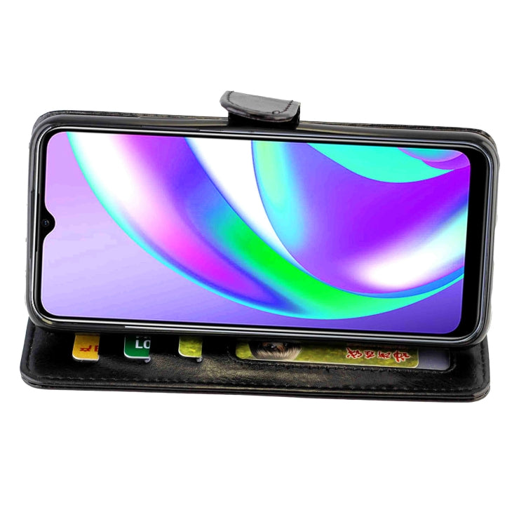 For OPPO Realme C12/C15 Crazy Horse Texture Leather Horizontal Flip Protective Case with Holder & Card Slots & Wallet & Photo Frame