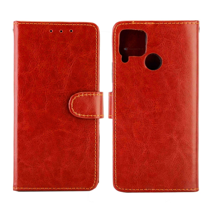 For OPPO Realme C12/C15 Crazy Horse Texture Leather Horizontal Flip Protective Case with Holder & Card Slots & Wallet & Photo Frame