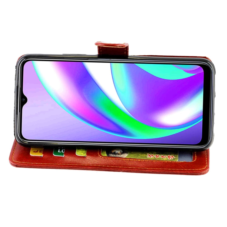 For OPPO Realme C12/C15 Crazy Horse Texture Leather Horizontal Flip Protective Case with Holder & Card Slots & Wallet & Photo Frame