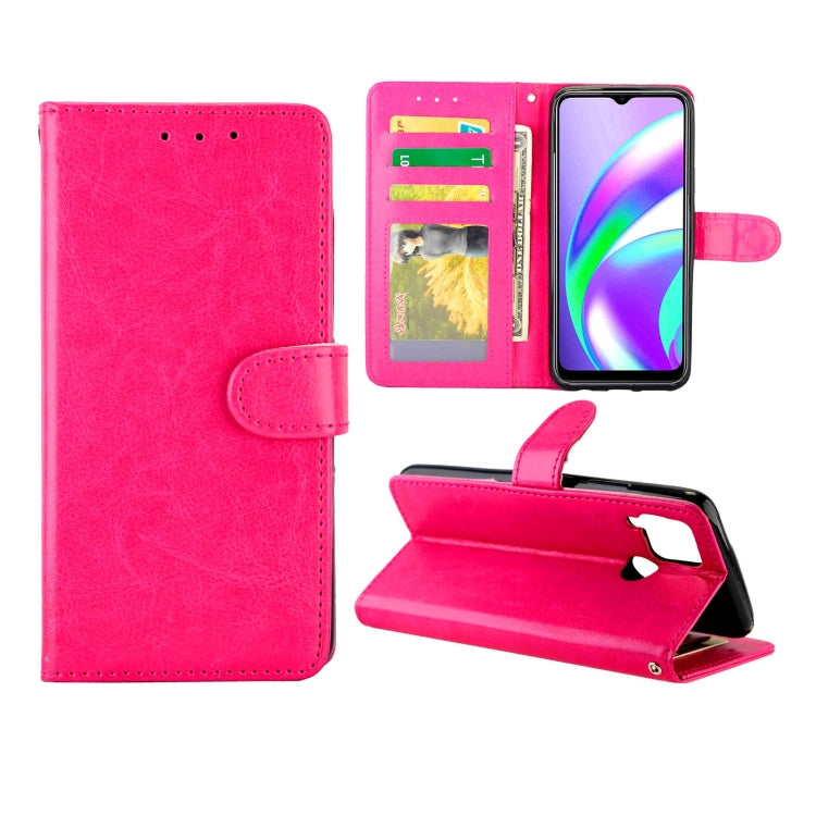 For OPPO Realme C12/C15 Crazy Horse Texture Leather Horizontal Flip Protective Case with Holder & Card Slots & Wallet & Photo Frame