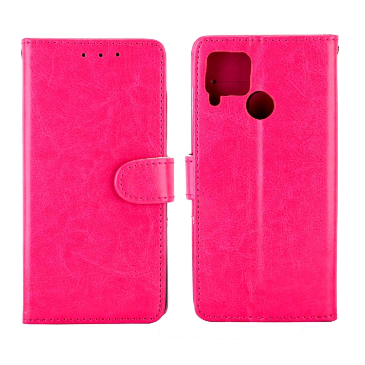 For OPPO Realme C12/C15 Crazy Horse Texture Leather Horizontal Flip Protective Case with Holder & Card Slots & Wallet & Photo Frame