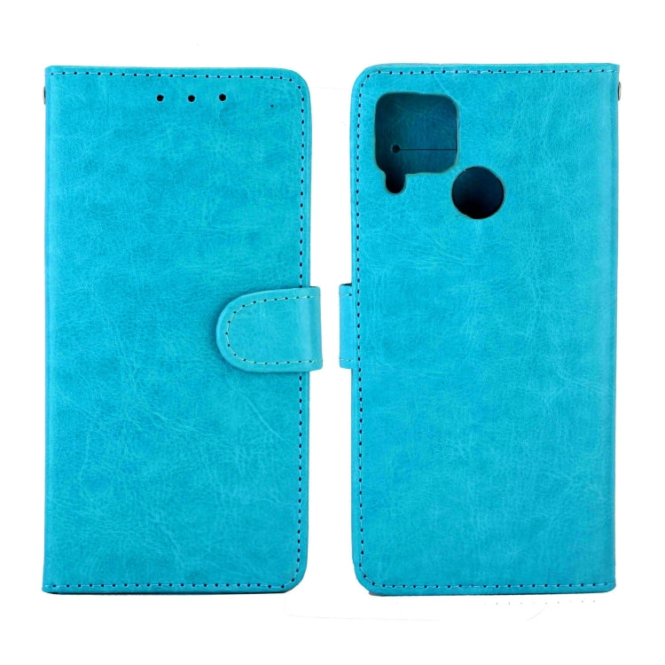 For OPPO Realme C12/C15 Crazy Horse Texture Leather Horizontal Flip Protective Case with Holder & Card Slots & Wallet & Photo Frame