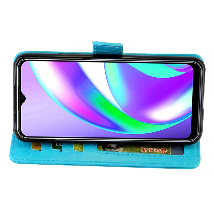 For OPPO Realme C12/C15 Crazy Horse Texture Leather Horizontal Flip Protective Case with Holder & Card Slots & Wallet & Photo Frame