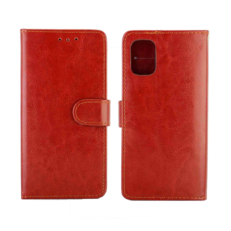 For Samsung Galaxy M31S Crazy Horse Texture Leather Horizontal Flip Protective Case with Holder & Card Slots & Wallet & Photo Frame