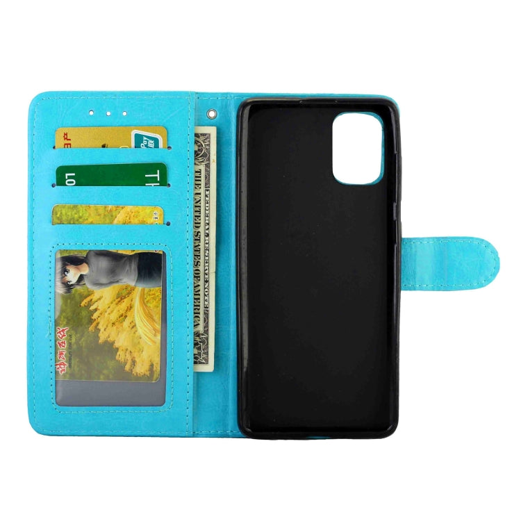 For Samsung Galaxy M31S Crazy Horse Texture Leather Horizontal Flip Protective Case with Holder & Card Slots & Wallet & Photo Frame