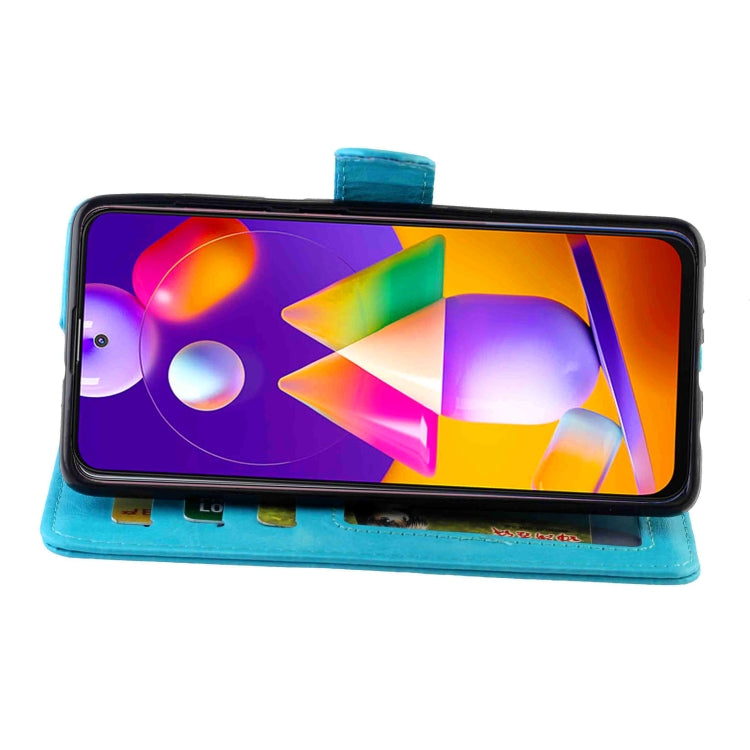 For Samsung Galaxy M31S Crazy Horse Texture Leather Horizontal Flip Protective Case with Holder & Card Slots & Wallet & Photo Frame