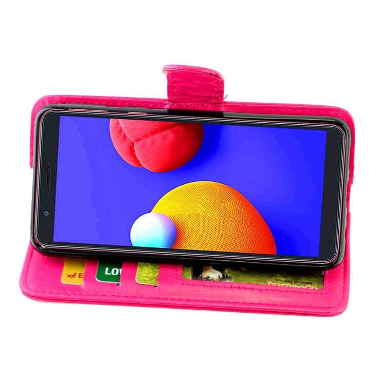 For Galaxy A01 Core/M01 Core Crazy Horse Texture Leather Horizontal Flip Protective Case with Holder & Card Slots & Wallet & Photo Frame