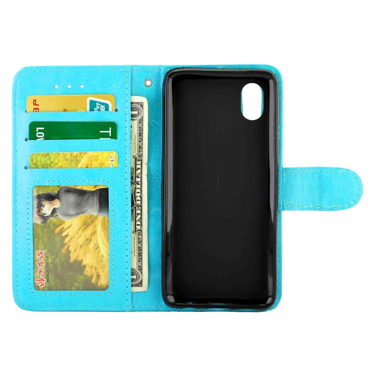 For Galaxy A01 Core/M01 Core Crazy Horse Texture Leather Horizontal Flip Protective Case with Holder & Card Slots & Wallet & Photo Frame
