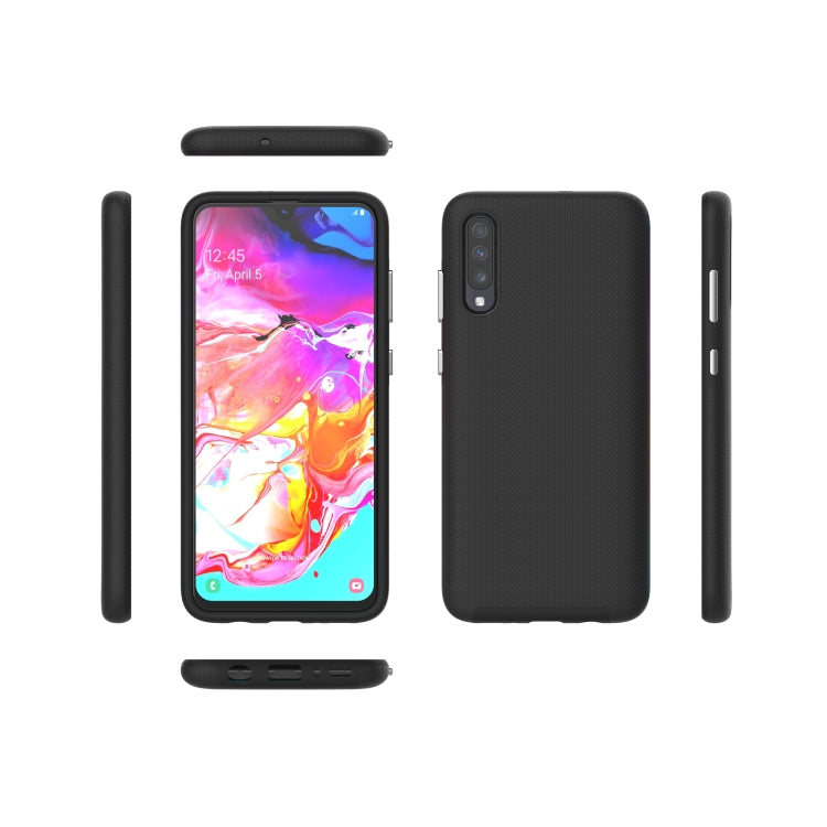 Anti-slip Armor Texture TPU + PC Case for Samsung A70