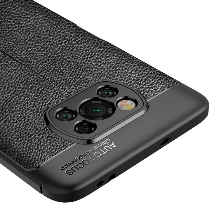 For Xiaomi Poco X3 NFC Litchi Texture TPU Shockproof Case