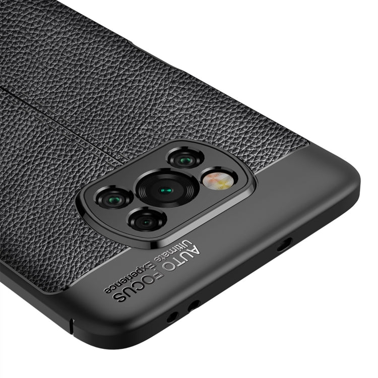 For Xiaomi Poco X3 NFC Litchi Texture TPU Shockproof Case