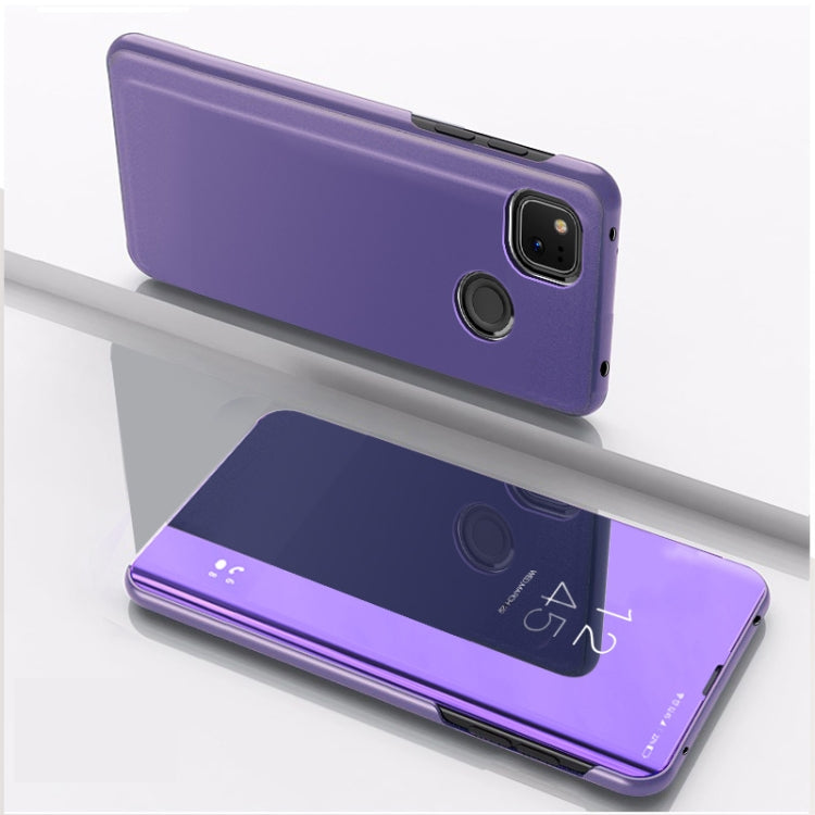 For Xiaomi Redmi 9C Plated Mirror Horizontal Flip Leather Case with Holder