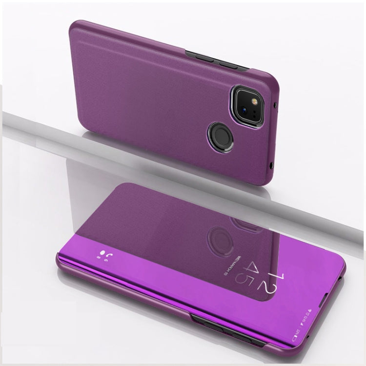 For Xiaomi Redmi 9C Plated Mirror Horizontal Flip Leather Case with Holder