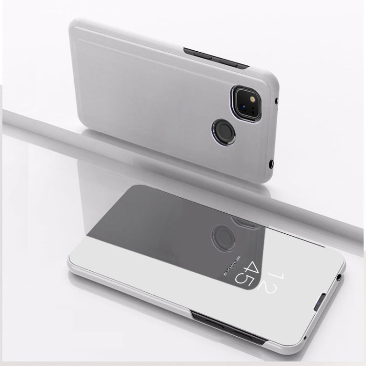 For Xiaomi Redmi 9C Plated Mirror Horizontal Flip Leather Case with Holder
