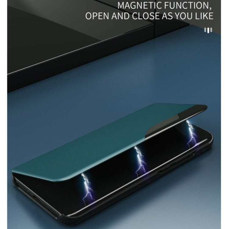 For Galaxy A51/M40S/A31/A51 5G Side Display Magnetic Shockproof Horizontal Flip Leather Case with Holder