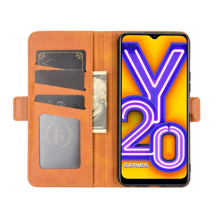 For VIVO Y20 Dual-side Magnetic Buckle Horizontal Flip Leather Case with Holder & Card Slots & Wallet