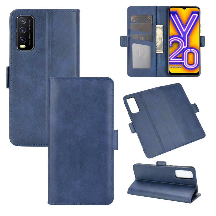 For VIVO Y20 Dual-side Magnetic Buckle Horizontal Flip Leather Case with Holder & Card Slots & Wallet