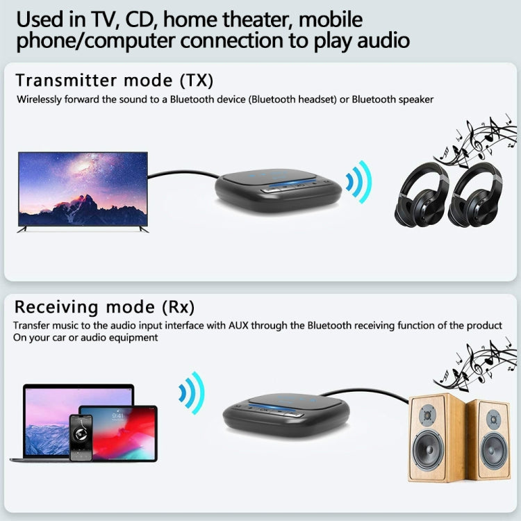 B36 CSR OLED Bluetooth 5.0 Receiver-transmitter Two-in-one Audio Receiver Transmitter
