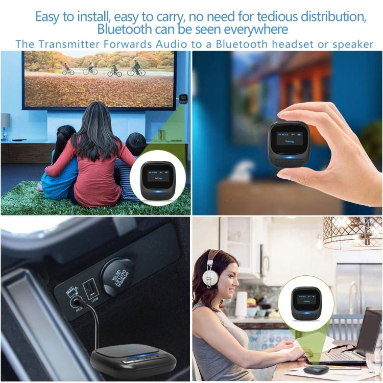 B36 CSR OLED Bluetooth 5.0 Receiver-transmitter Two-in-one Audio Receiver Transmitter