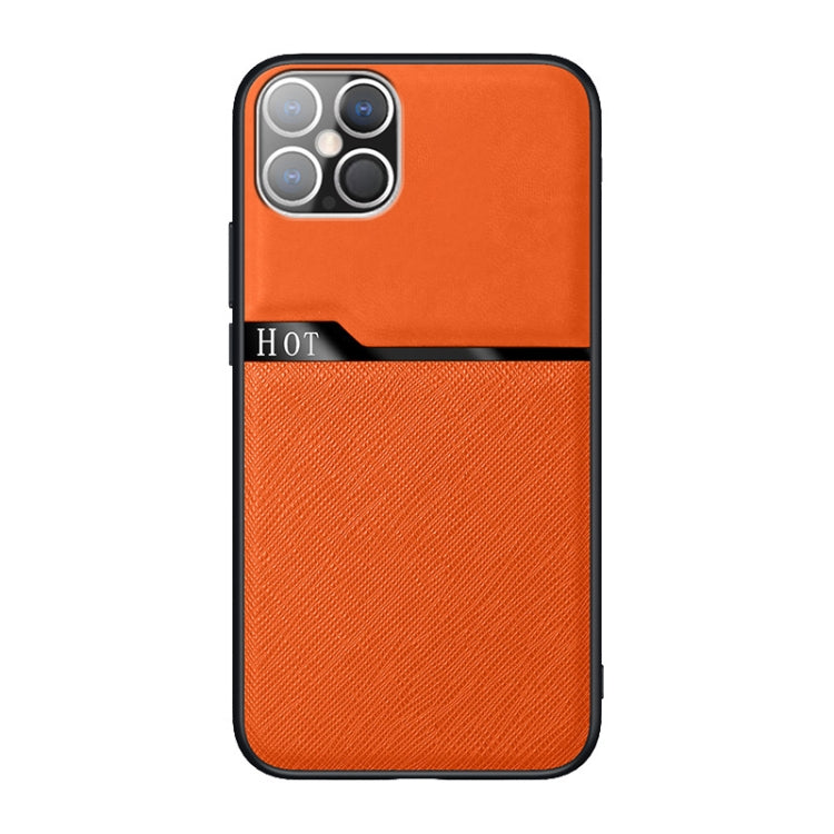 For iPhone 12 mini Skin-Friendly Frosted Leather + TPU All-Inclusive Phone Case with Metal Iron Sheet