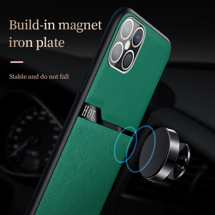 For iPhone 12 mini Skin-Friendly Frosted Leather + TPU All-Inclusive Phone Case with Metal Iron Sheet