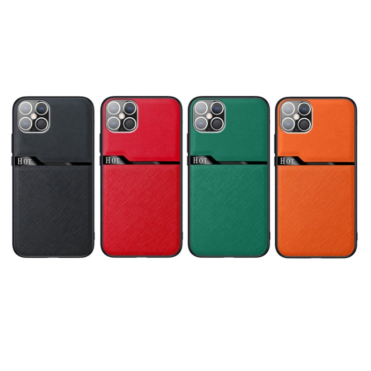 For iPhone 12 mini Skin-Friendly Frosted Leather + TPU All-Inclusive Phone Case with Metal Iron Sheet