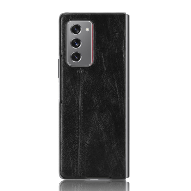For Samsung Galaxy Z Fold2 / Z Fold2 5G Shockproof Sewing Cow Pattern Skin PC + PU + TPU Case
