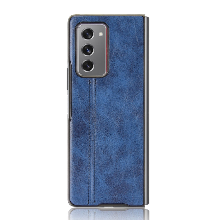 For Samsung Galaxy Z Fold2 / Z Fold2 5G Shockproof Sewing Cow Pattern Skin PC + PU + TPU Case
