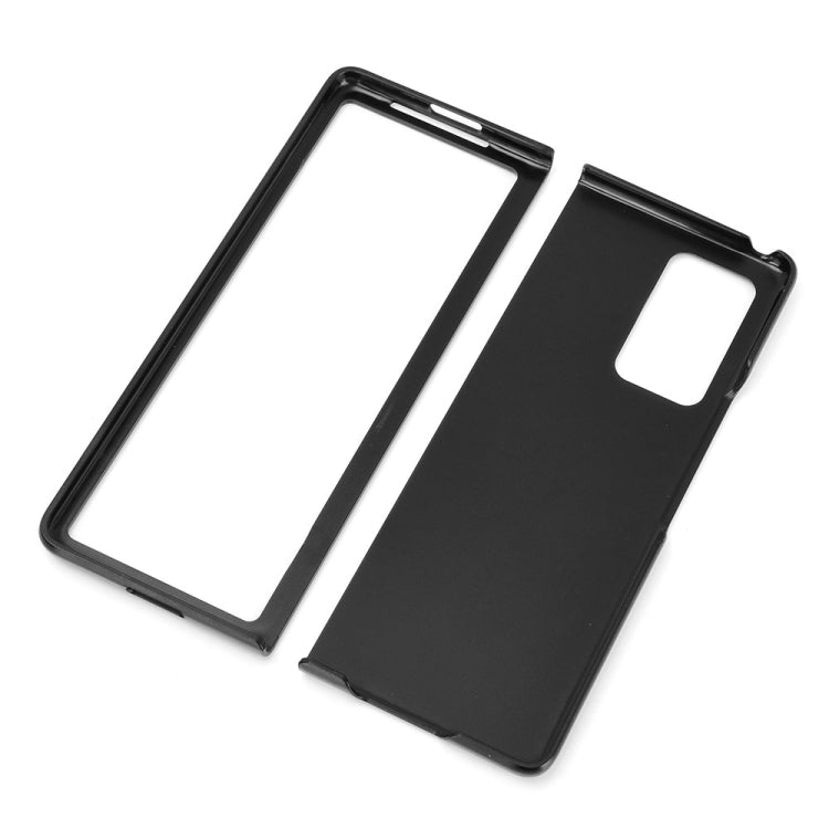 For Samsung Galaxy Z Fold2 / Z Fold2 5G Shockproof Sewing Cow Pattern Skin PC + PU + TPU Case