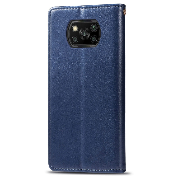 For  Xiaomi Poco X3 NFC Retro Solid Color Leather Buckle Phone Case with Lanyard & Photo Frame & Card Slot & Wallet & Stand Function