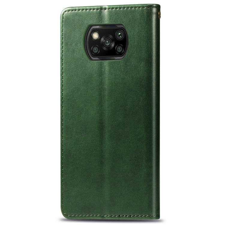 For  Xiaomi Poco X3 NFC Retro Solid Color Leather Buckle Phone Case with Lanyard & Photo Frame & Card Slot & Wallet & Stand Function