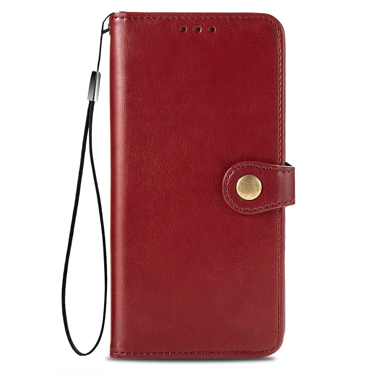 For  Xiaomi Poco X3 NFC Retro Solid Color Leather Buckle Phone Case with Lanyard & Photo Frame & Card Slot & Wallet & Stand Function
