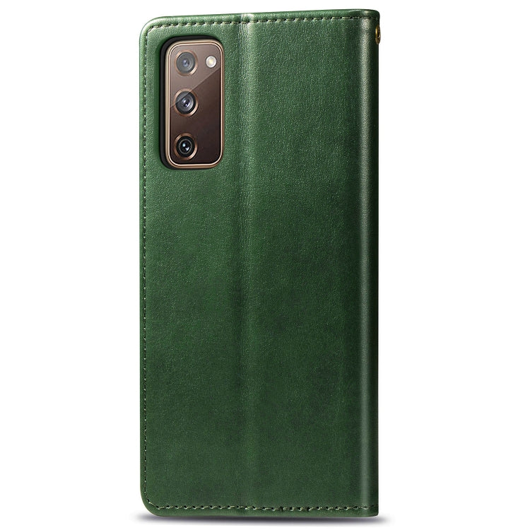 For Galaxy S20 FE(4G/5G) / S20 Lite Retro Solid Color Leather Buckle Phone Case with Lanyard & Photo Frame & Card Slot & Wallet & Stand Function