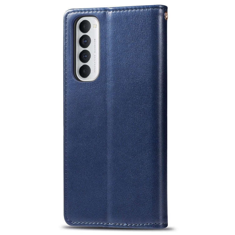 For Oppo Reno4 Pro 4G Retro Solid Color Leather Buckle Phone Case with Lanyard & Photo Frame & Card Slot & Wallet & Stand Function