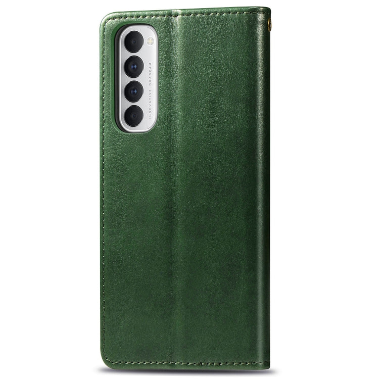For Oppo Reno4 Pro 4G Retro Solid Color Leather Buckle Phone Case with Lanyard & Photo Frame & Card Slot & Wallet & Stand Function