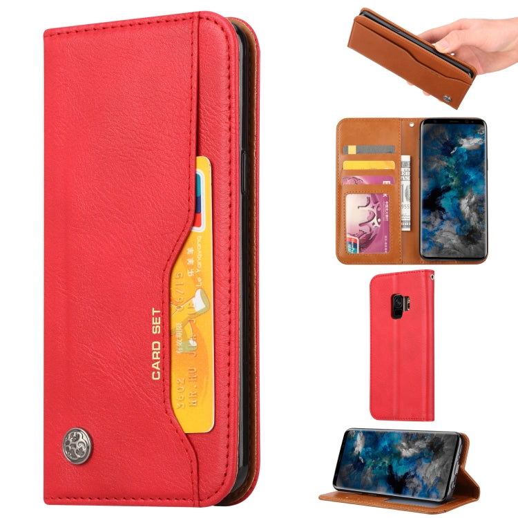 Knead Skin Texture Horizontal Flip Leather Case for Galaxy S9, with Photo Frame & Holder & Card Slots & Wallet