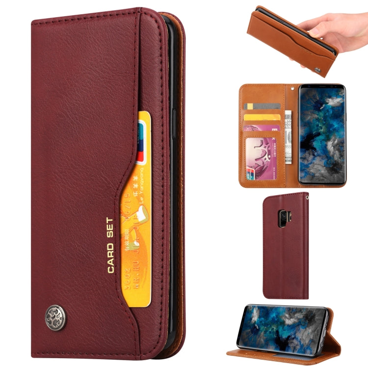 Knead Skin Texture Horizontal Flip Leather Case for Galaxy S9, with Photo Frame & Holder & Card Slots & Wallet