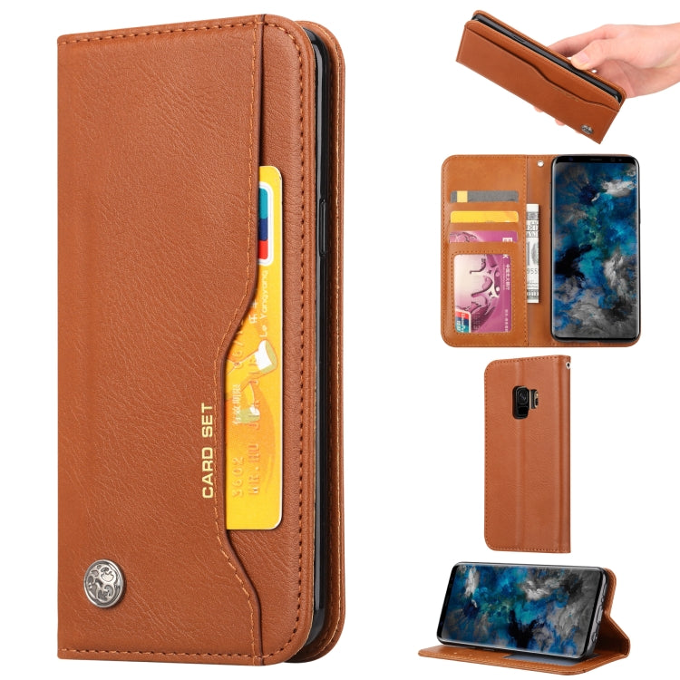 Knead Skin Texture Horizontal Flip Leather Case for Galaxy S9, with Photo Frame & Holder & Card Slots & Wallet