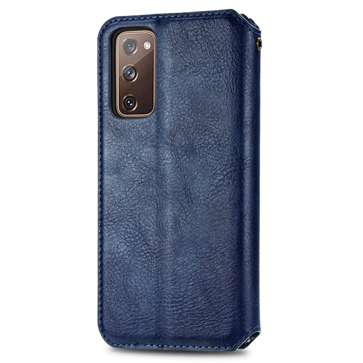 For Galaxy S20 FE(4G/5G) / S20 Lite Cubic Grid Pressed Horizontal Flip Magnetic PU Leather Case with Holder & Card Slots & Wallet