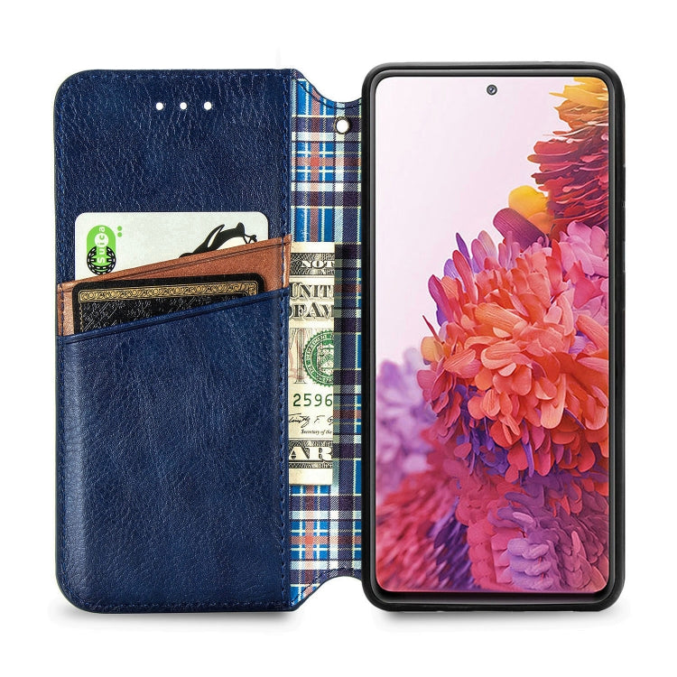 For Galaxy S20 FE(4G/5G) / S20 Lite Cubic Grid Pressed Horizontal Flip Magnetic PU Leather Case with Holder & Card Slots & Wallet