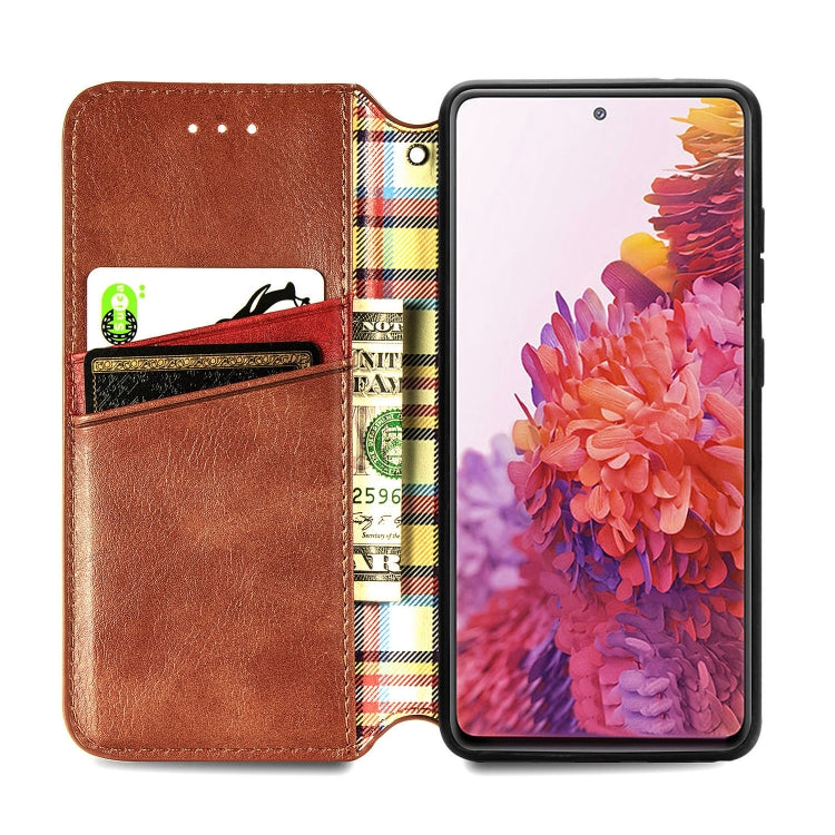 For Galaxy S20 FE(4G/5G) / S20 Lite Cubic Grid Pressed Horizontal Flip Magnetic PU Leather Case with Holder & Card Slots & Wallet