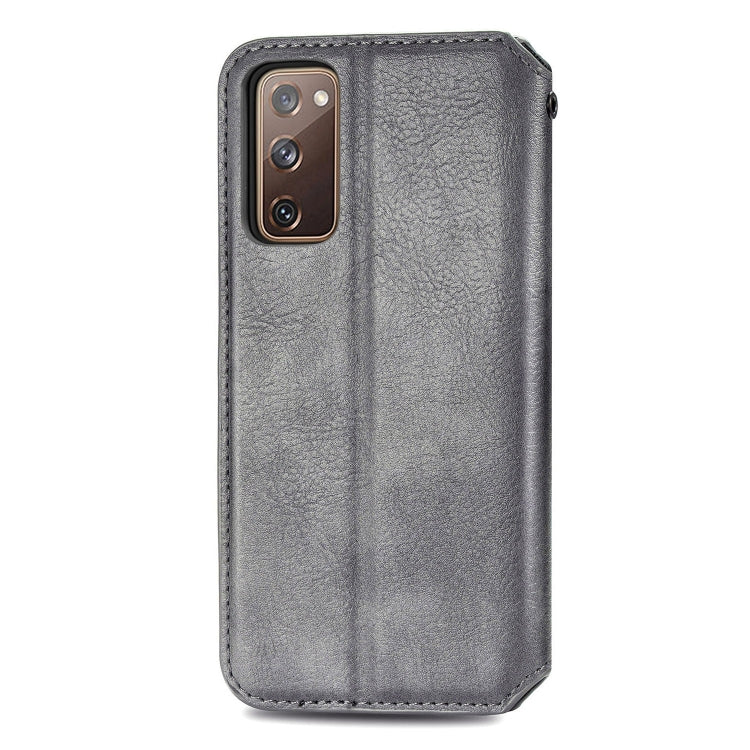 For Galaxy S20 FE(4G/5G) / S20 Lite Cubic Grid Pressed Horizontal Flip Magnetic PU Leather Case with Holder & Card Slots & Wallet