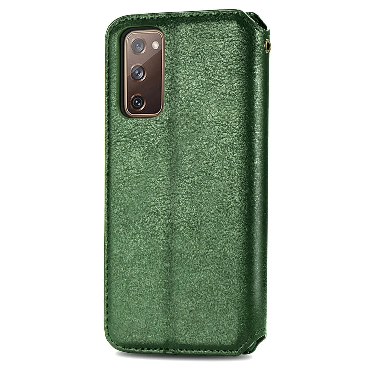 For Galaxy S20 FE(4G/5G) / S20 Lite Cubic Grid Pressed Horizontal Flip Magnetic PU Leather Case with Holder & Card Slots & Wallet