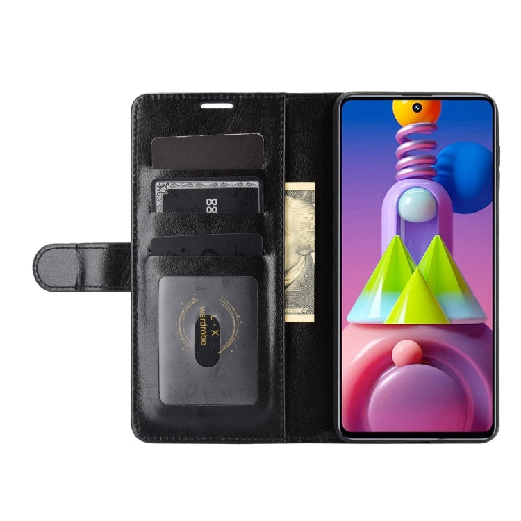 For Samsung Galaxy M51 (Side Fingerprint) R64 Texture Single Horizontal Flip Protective Case with Holder & Card Slots & Wallet & Photo Frame