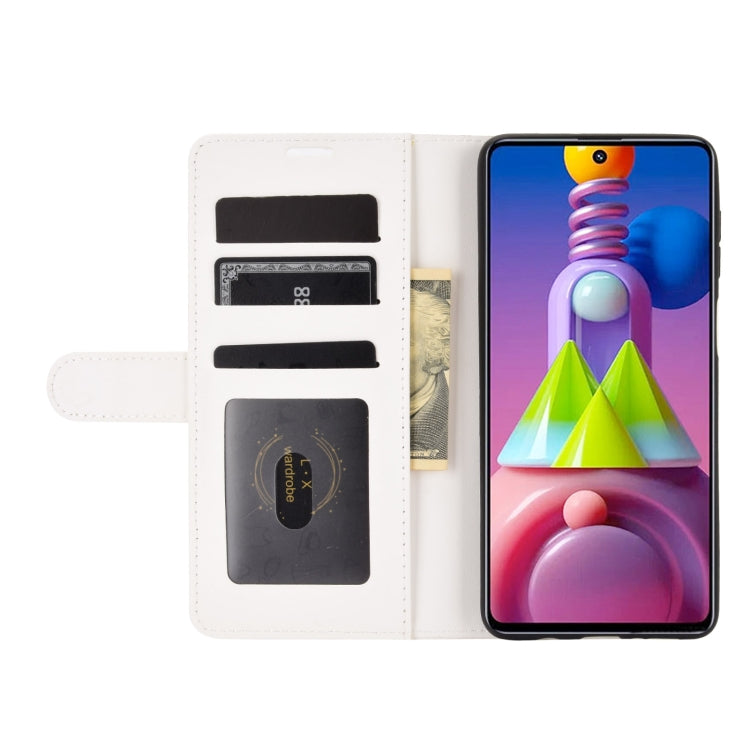 For Samsung Galaxy M51 (Side Fingerprint) R64 Texture Single Horizontal Flip Protective Case with Holder & Card Slots & Wallet & Photo Frame