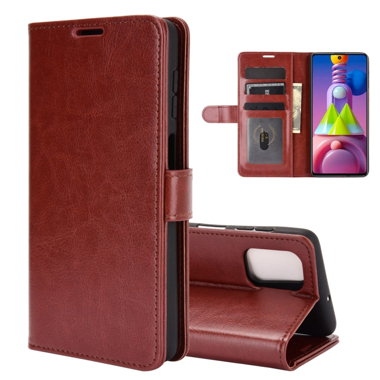 For Samsung Galaxy M51 (Side Fingerprint) R64 Texture Single Horizontal Flip Protective Case with Holder & Card Slots & Wallet & Photo Frame